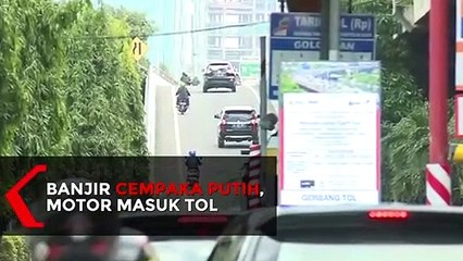 Banjir Jakarta, Motor Terpaksa Masuk Tol