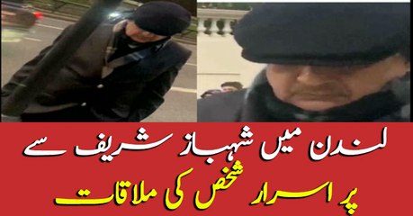 Suspicious man meets Shahbaz Sharif in London