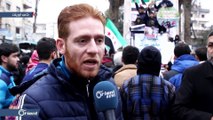 مظاهرة في مدينة إدلب دعما لشن الفصائل عملية عسكرية على بلدة النيرب