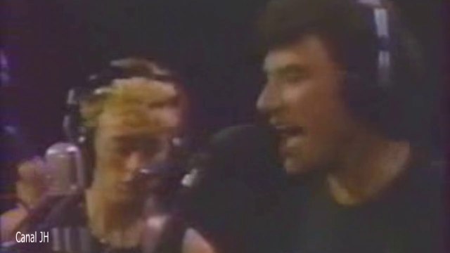 Johnny Hallyday et les Stray Cats That's alright mama 1984