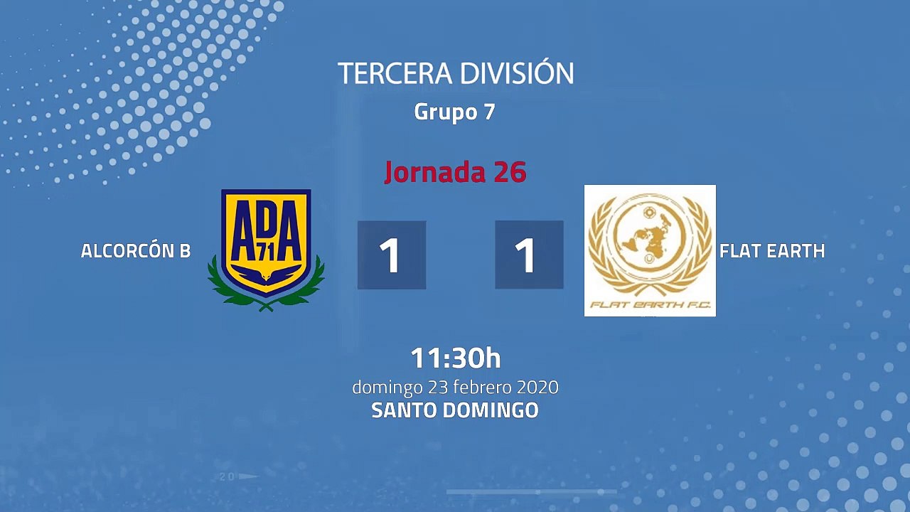 Resumen partido entre Alcorcón B y Flat Earth Jornada 26 Tercera División