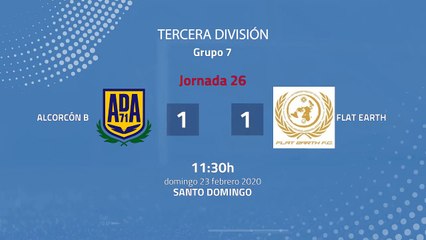 Resumen partido entre Alcorcón B y Flat Earth Jornada 26 Tercera División