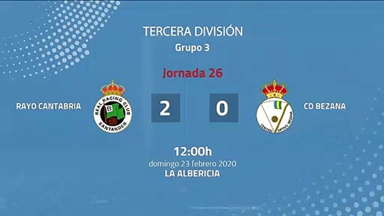 Resumen partido entre Rayo Cantabria y CD Bezana Jornada 26 Tercera División