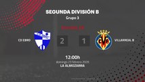 Resumen partido entre CD Ebro y Villarreal B Jornada 26 Segunda División B