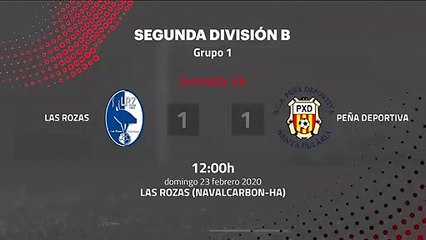 Resumen partido entre Las Rozas y Peña Deportiva Jornada 26 Segunda División B