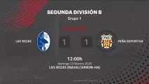 Resumen partido entre Las Rozas y Peña Deportiva Jornada 26 Segunda División B