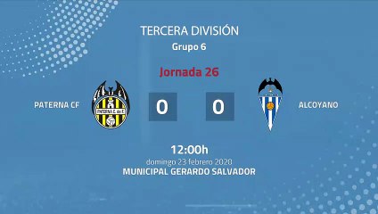 Resumen partido entre Paterna CF y Alcoyano Jornada 26 Tercera División