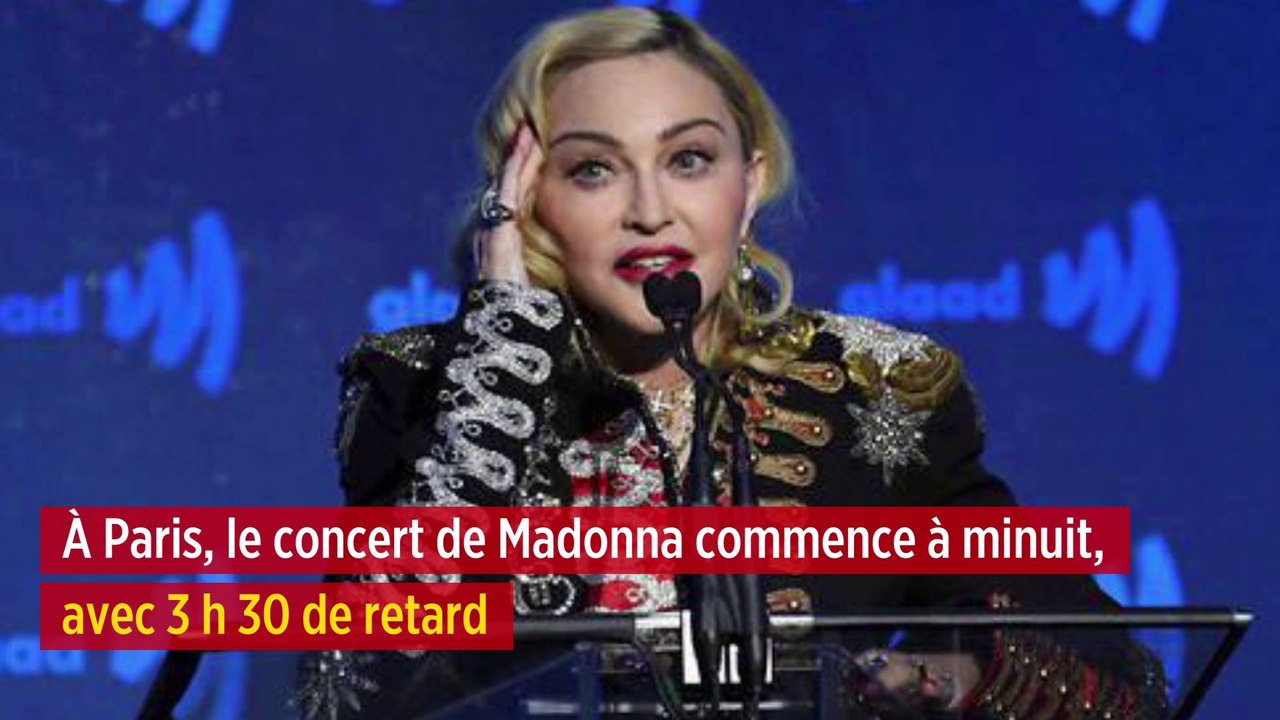 À Paris, le concert de Madonna commence à minuit, avec 3 h 30 de retard