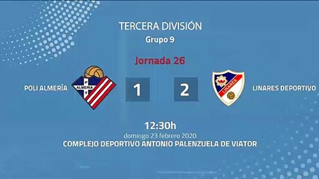 Resumen partido entre Poli Almería y Linares Deportivo Jornada 26 Tercera División