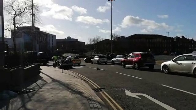 One taken to hospital as emergency services cut roof off car following two-vehicle crash near Sunderland Travelodge