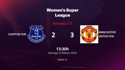 Resumen partido entre Everton Fem y Manchester United Fem Jornada 17 Premier League Femenina