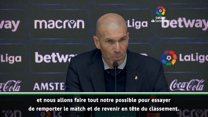 25e j. - Zidane : "Gagner le Clasico pour reprendre la tête du championnat"