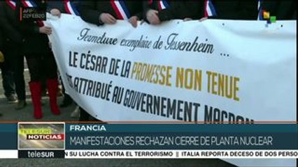 Francia: trabajadores reclaman cierre de planta nuclear