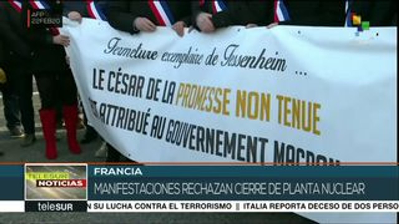 Francia: trabajadores reclaman cierre de planta nuclear