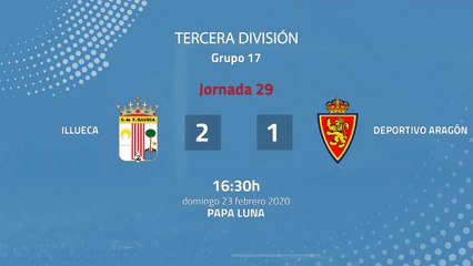 Resumen partido entre Illueca y Deportivo Aragón Jornada 29 Tercera División