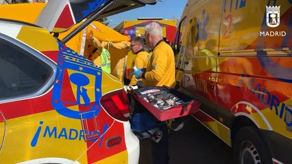 Samur ha trasladado crítico a un motorista accidentado en Usera