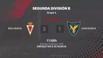 Resumen partido entre Real Murcia y UCAM Murcia Jornada 26 Segunda División B