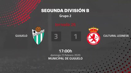 Resumen partido entre Guijuelo y Cultural Leonesa Jornada 26 Segunda División B
