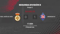Resumen partido entre Real Unión de Irún y Amorebieta Jornada 26 Segunda División B