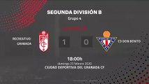 Resumen partido entre Recreativo Granada y CD Don Benito Jornada 26 Segunda División B