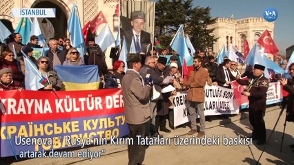 Kırım Tatarları Rusya'yı Protesto Etti