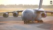 Military US is Powerfull Cargo plane C-17 Globemaster in Large Formation