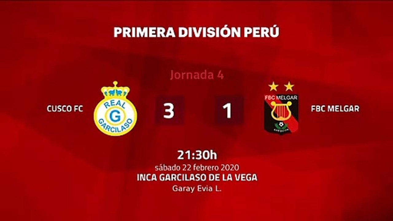 Resumen partido entre Cusco FC y FBC Melgar Jornada 4 Perú - Liga 1 Apertura