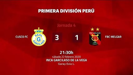 Resumen partido entre Cusco FC y FBC Melgar Jornada 4 Perú - Liga 1 Apertura