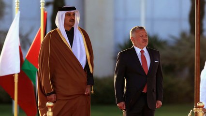 أمير قطر يبحث مع ملك الأردن تطوير العلاقات بين البلدين