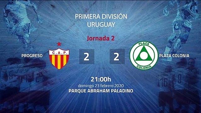 Resumen partido entre Progreso y Plaza Colonia Jornada 2 Apertura Uruguay