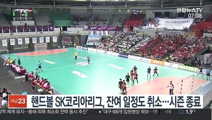 핸드볼 SK코리아리그, 잔여 일정도 취소…시즌 종료