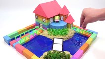 How To Make Garden House with Kinetic Sand, Mad Mattr, Slime, Straws