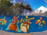 شوارع منطقة جبل جلود بالعاصمة تتحول الى لوحات فنية وانجاز اكبر لوحة جدارية في افريقيا
