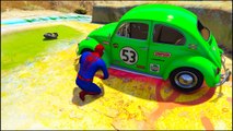 Super Heros For Kids - LEARN COLORS for Children W Spiderman and Superheroes Cycles Racing w Street Vehicles for Kids #56