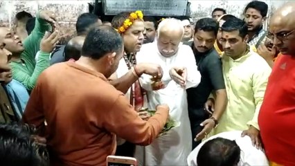 Bhagwat at Baidyanath dham in Deoghar a day after Shivratri