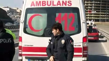 E-5 Yanyolda Trafik Kazası, Takla Atan Otomobilde Bulunan 2 Kişi Yaralandı