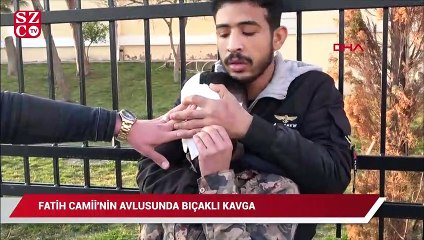 Скачать видео: Cami avlusunda bıçaklı kavga