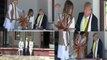 Trump india visit | சபர்மதி ஆசிரமத்தில் ராட்டை சுற்றினார் டிரம்ப்