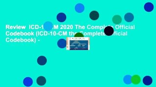 Review  ICD-10-CM 2020 The Complete Official Codebook (ICD-10-CM the Complete Official Codebook) -