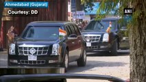 PM Modi, US President and First Lady arrive at Sabarmati Ashram