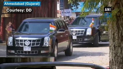 PM Modi, US President and First Lady arrive at Sabarmati Ashram