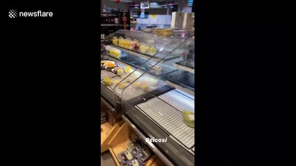 Milan supermarket 'almost empty' amid coronavirus scare in Italy