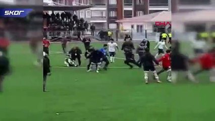 Amatör maçta kavga kamera