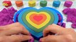 DIY How to make Kinetic Sand Rainbow Heart Cake Animals Learn Colors for Kids -ToyTocToc