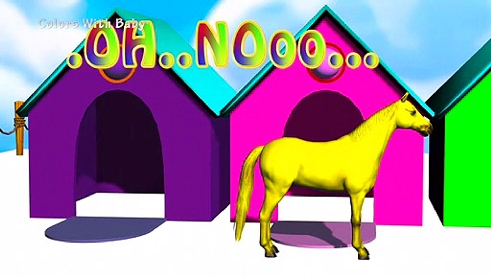 Learn Colors with Animals, Rainbow Horse and Color Crew