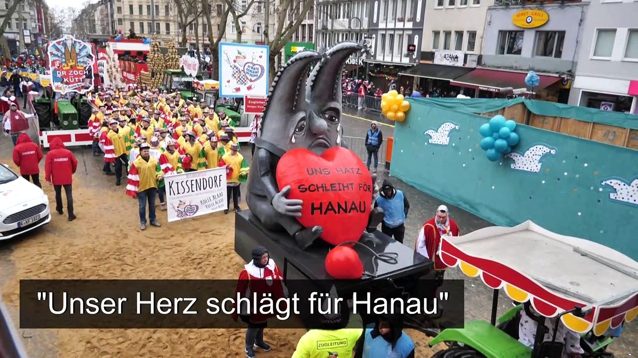 'Unser Herz schlägt für Hanau': Kölner Jecken zeigen Solidarität