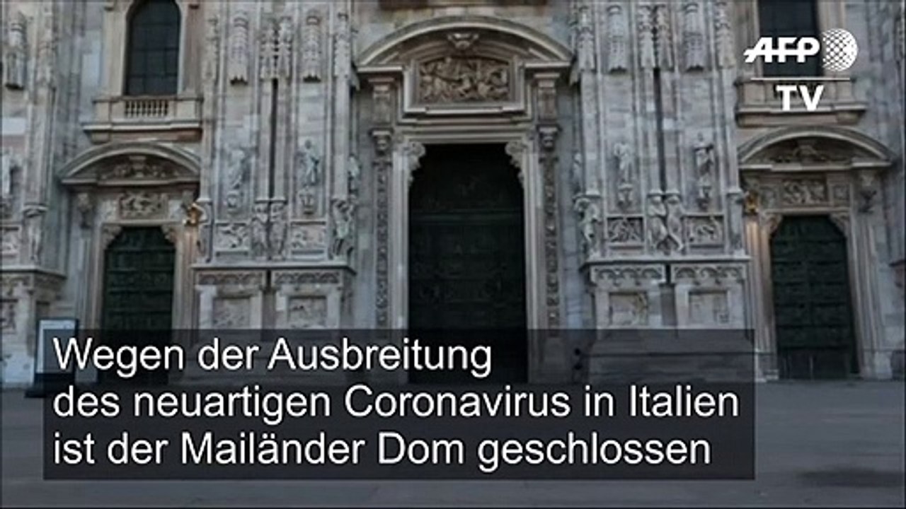 Coronavirus: mailänder dom geschlossen