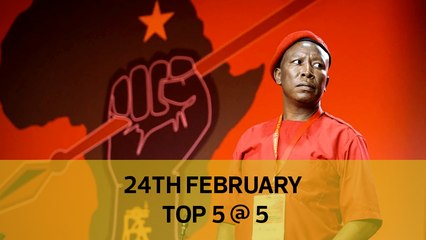 Top 5 @ 5: Court warns Malema of arrest, New homes for landslide victims, Kenei's autopsy postponed