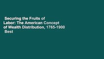 Securing the Fruits of Labor: The American Concept of Wealth Distribution, 1765-1900  Best