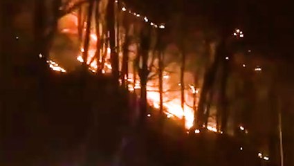 Forest fire roars through Delaware Water Gap